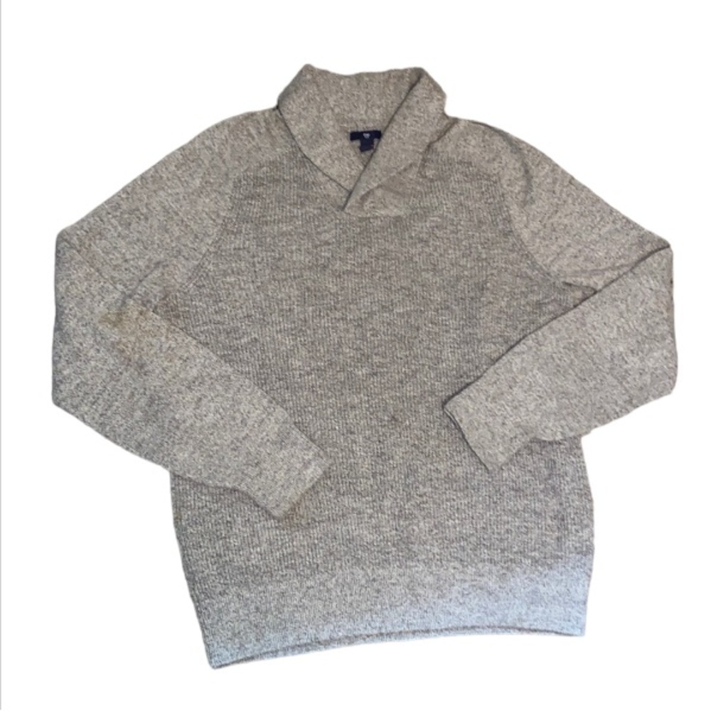Gap Warm Oatmeal Textured Heather Cowl Neck Sweater